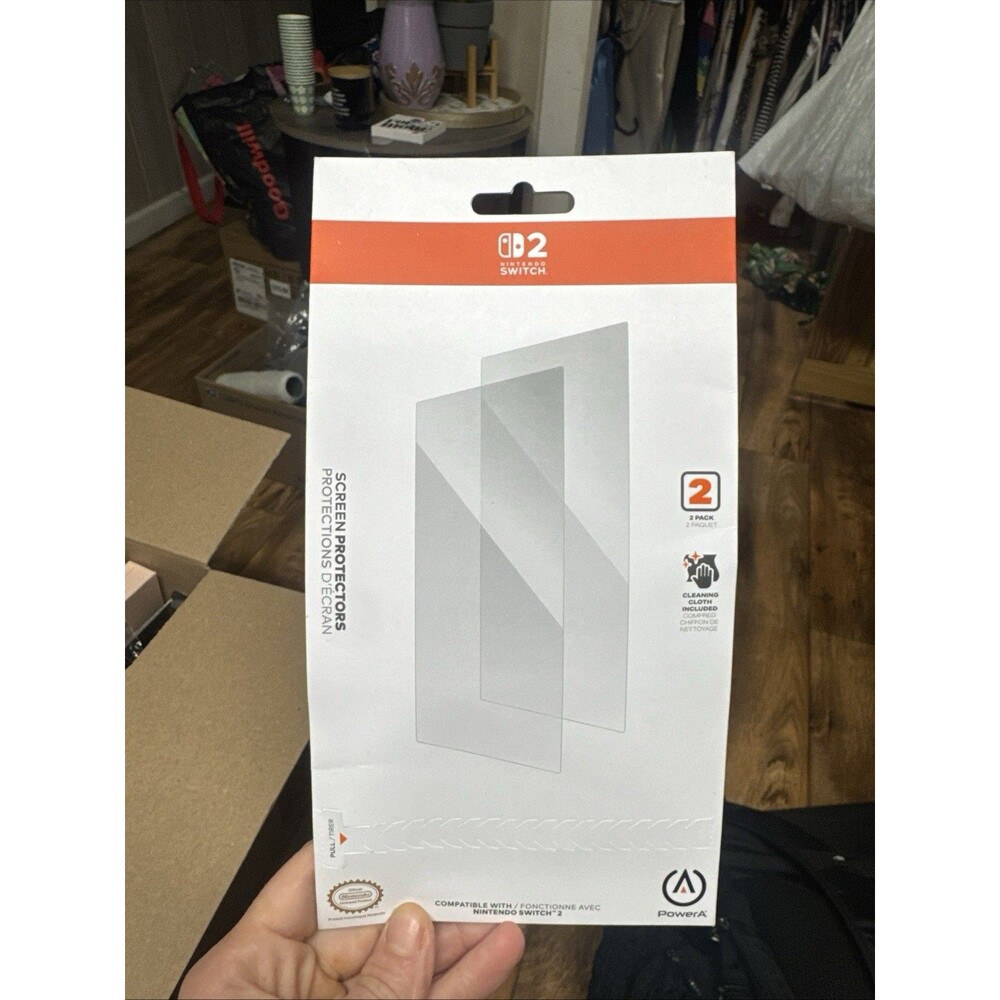 Nintendo Switch 2 Screen Protectors - 2 Pack- Cleaning Cloth Included Brand New